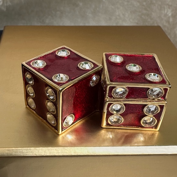 Estee Lauder Accessories - Estee Lauder Red and Gold Dice-Inspired Accessory